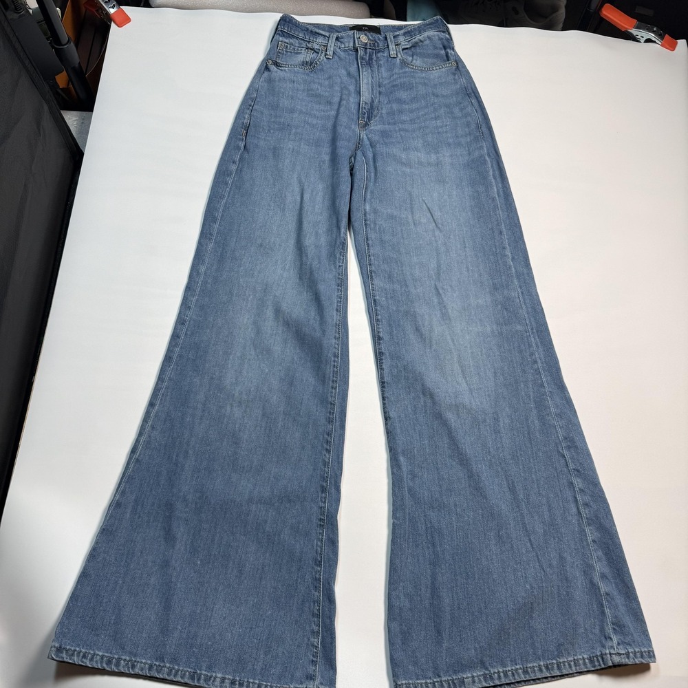 Banana Republic The Puddle Jean Light Wash Wide Leg Denim Size 26
